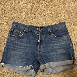 Levi High Waisted Jean Shorts